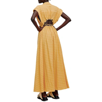 Shop Significant Other Willow Womens Open Back Collared Shirtdress In Yellow