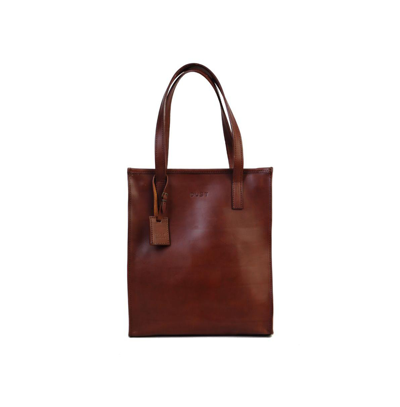 Shop The Dust Company Leather Tote In Brown