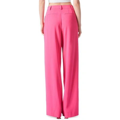 Shop Alice And Olivia Pompey Womens Pleated Wide Leg Dress Pants In Pink