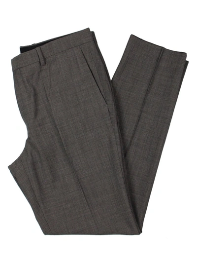 Shop Hugo Mens Wool Blend Slim Fit Dress Pants In Brown