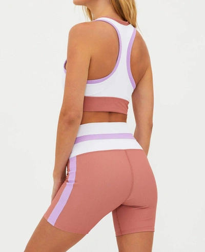 Shop Beach Riot Samantha Short In Fairy Colorblock In Pink