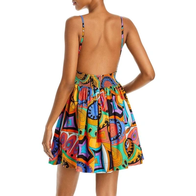 Shop S/w/f Womens Woven Apron Mini Dress In Multi