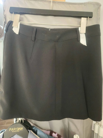 Shop Central Park West Brooke Crep Mini Skirt In Black