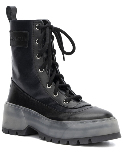 Shop Aquatalia Aisa Weatherproof Leather Boot In Black