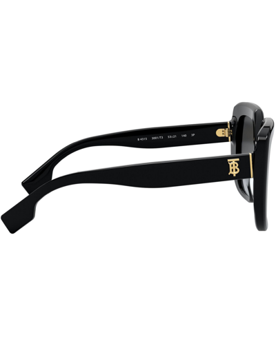 Shop Burberry Polarized Sunglasses, 0be4315 In Black,polar Grey Gradient
