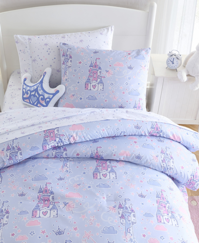 Shop Laura Ashley Kids Star Castle Microfiber 3 Piece Comforter Set, Twin In Lilac,purple