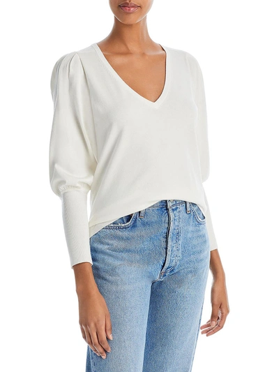Shop Sundays Elise Womens Knit Stretch Crop Sweater In White