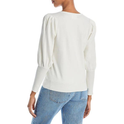 Shop Sundays Elise Womens Knit Stretch Crop Sweater In White