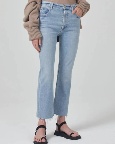 Shop Citizens Of Humanity Isola Cropped Boot Jean In Lyric In Blue