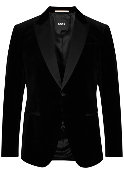 Shop Hugo Boss Boss Velvet Tuxedo Jacket In Black