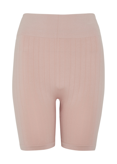 Shop Prism2 Fluid Ribbed Stretch-jersey Cycling Shorts In Light Pink