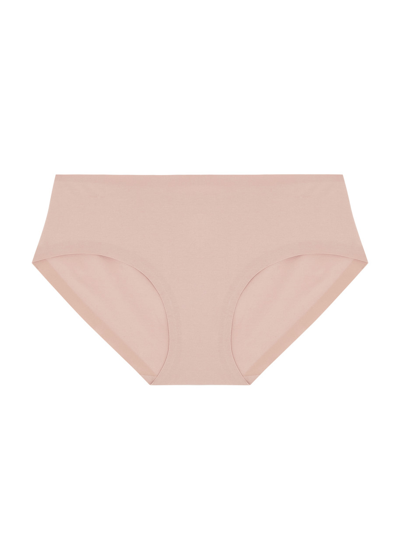Shop Wolford Contour Stretch-cotton Briefs In Rose