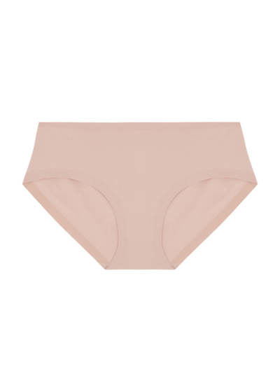 Wolford Contour Seamless Stretch-cotton Briefs In Rose