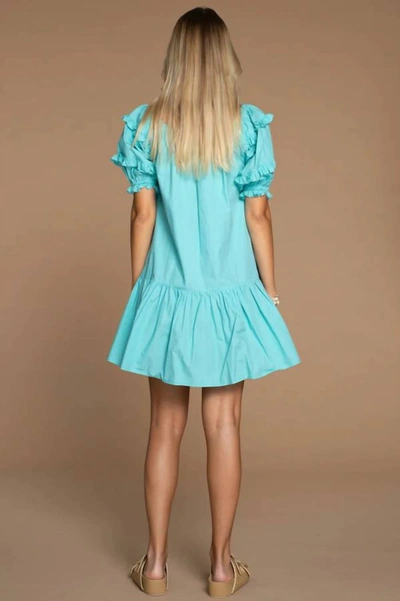 Shop Olivia James The Label Sophie Dress In Lagoon In Blue