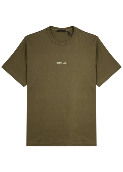 Shop Helmut Lang Outerspace Logo Cotton T-shirt In Olive