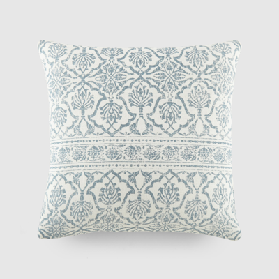 Shop Ienjoy Home Elegant Patterns Cotton Decor Throw Pillow In Antique Floral In Blue