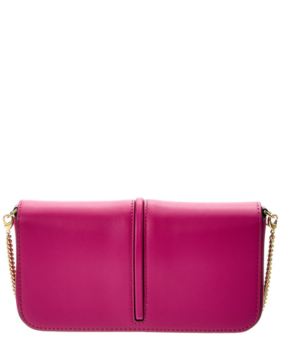Shop Fendi Graphy Leather Wallet On Chain In Pink