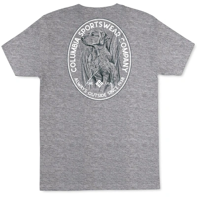 Shop Columbia Sportswear Mens Logo Graphic T-shirt In Grey