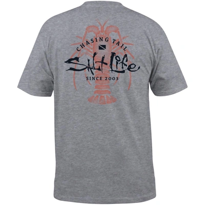Shop Salt Life Chasing Lobster Tail Mens Cotton Logo Graphic T-shirt In Multi