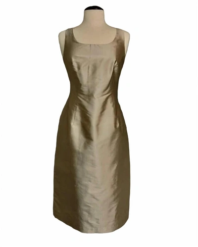 Connie Roberson Audrey Dress In Cream/tan In Multi