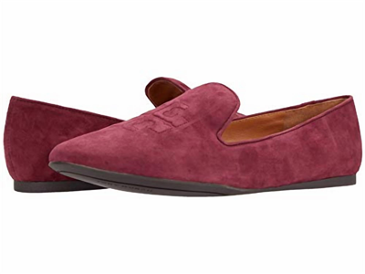 Shop Tory Burch Women's Ruby 5mm Suede Smoking Slippers In Burgundy In White