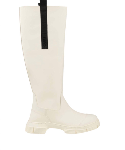 Shop Ganni Rubber Boots In White