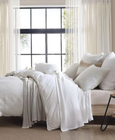 Shop Dkny Pure Ribbed Jersey Duvet Cover Sets In Heathered Gray