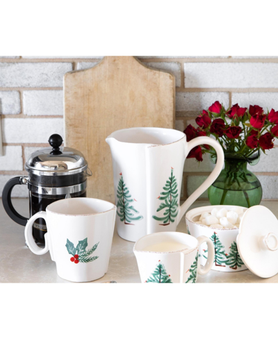 Vietri Lastra Holiday Pitcher In Green