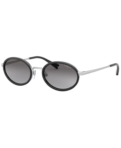 Shop Vogue Eyewear Sunglasses, Vo4167s 48 In Silver,grey Gradient