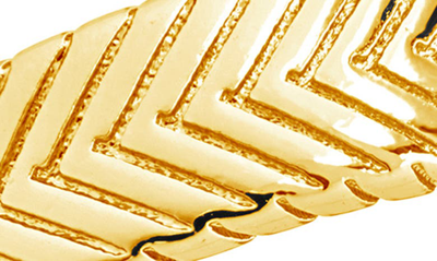 Sterling Forever Jeanne Chevron Ring In Gold