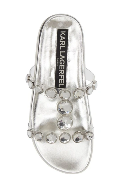 Shop Karl Lagerfeld Paris Belinda Embellished Clear Slide Sandal