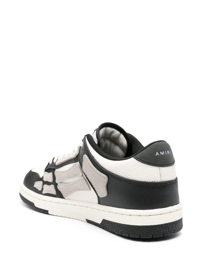 Shop Amiri Men Skel Top Low Sneakers In Black/alabaster