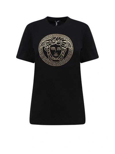 Shop Versace Cotton T-shirt With Logo Print