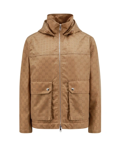 Shop Gucci Gg Nylon Padded Jacket