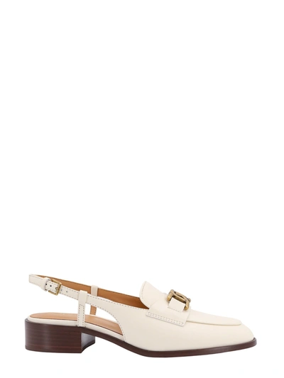 Shop Tod's Leather Loafer With Frontal Chain