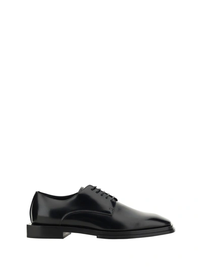Shop Alexander Mcqueen Lace Up Shoes In Black/silver
