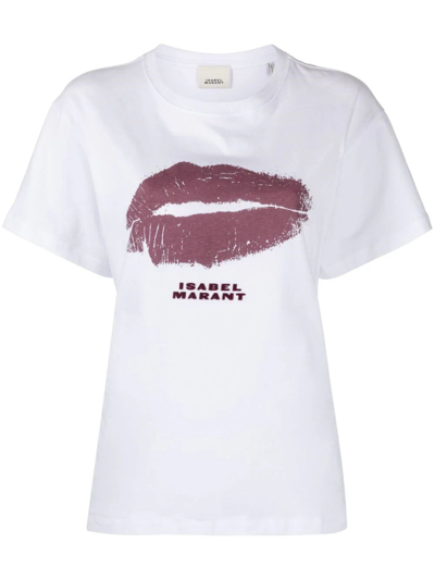 Shop Isabel Marant T-shirt Yates In White