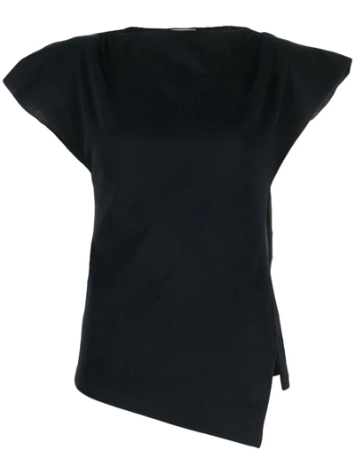 Shop Isabel Marant Asymmetric T-shirt In Black