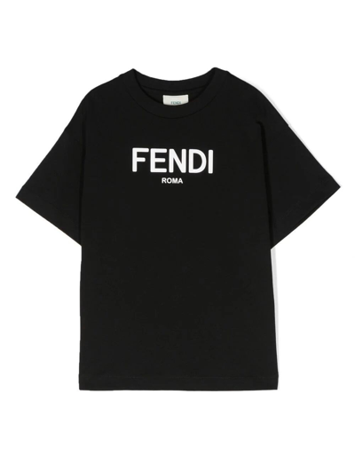 Shop Fendi T-shirt With Logo In Black