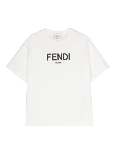 Shop Fendi T-shirt With Logo In White