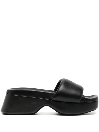 Shop Alexander Wang Platform Float Slide In Black