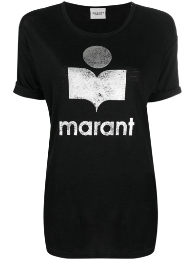 Shop Isabel Marant Étoile T-shirt With Logo In Black