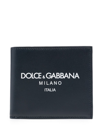 Shop Dolce & Gabbana Bi-fold Wallet In Blue