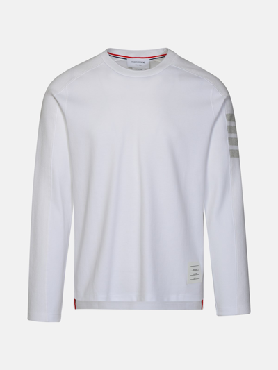 Shop Thom Browne White Cotton Sweater