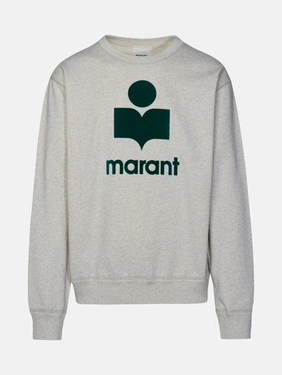 Shop Isabel Marant 'mikoy' Sweatshirt In Ecru Cotton Blend In Beige