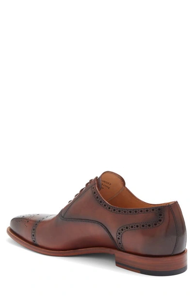 Shop Curatore Veneto Leather Oxford Shoe In Chestnut