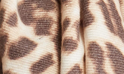 Vince Camuto Hazy Leopard Scarf In Sand