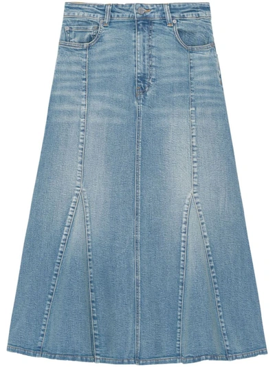 Shop Ganni 'peplum' Skirt In Blue