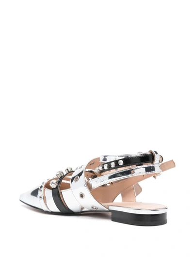 Shop Pinko Slingback With Studs In Silver