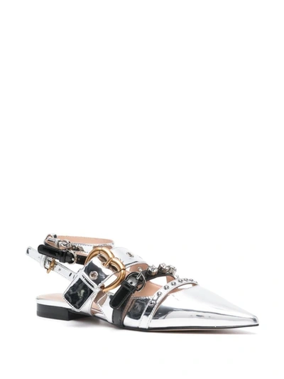 Shop Pinko Slingback With Studs In Silver